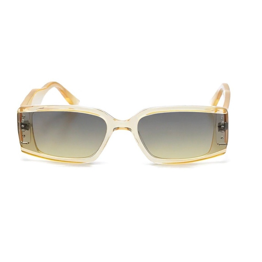 Womens Square Sunglasses Honey Amber Gradient Lens Lady's Eyewear Lentes Gafas - Picture 4 of 9